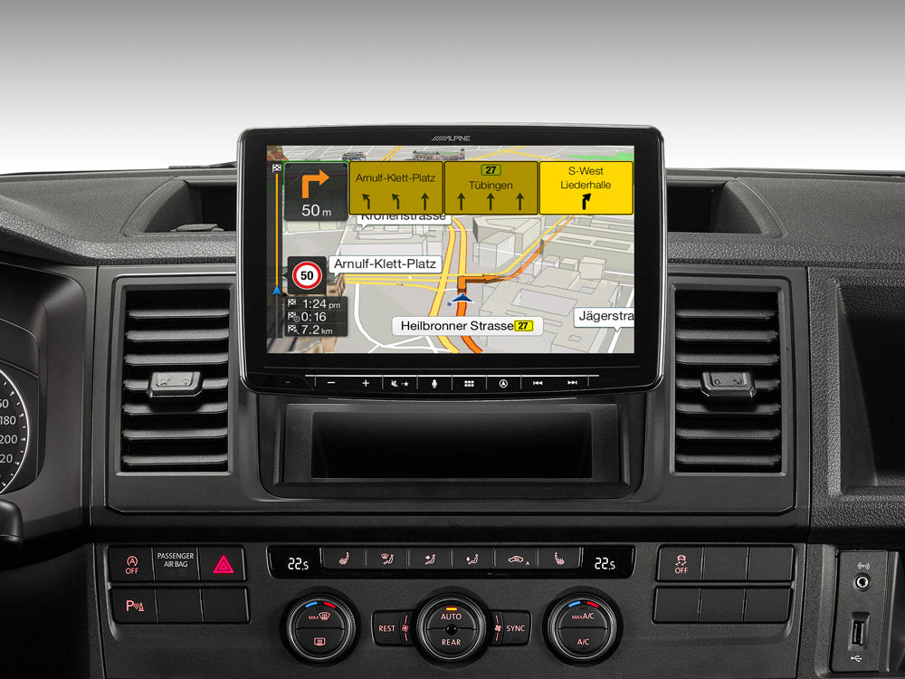 Alpine INE-F904T6 - 9" Touchscreen Buit In Navi CarPlay Android Auto DAB Bluetooth System for VW Transporter T5/T6