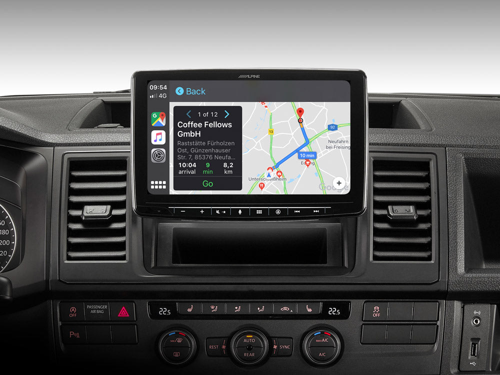 Alpine INE-F904T6 - 9" Touchscreen Buit In Navi CarPlay Android Auto DAB Bluetooth System for VW Transporter T5/T6