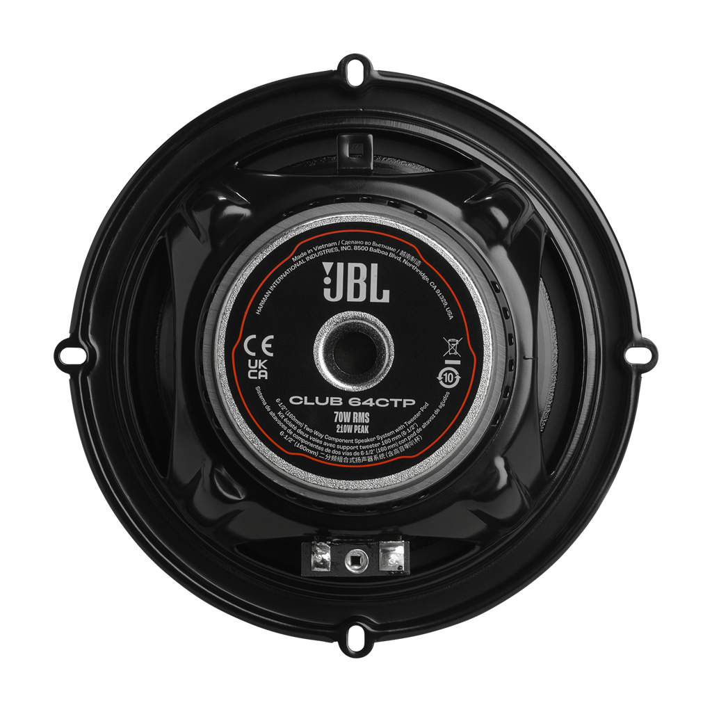 JBL CLUB 64CTP - 6.5 inch 2-Way Car Component Speakers with Tweeter Pod 420W