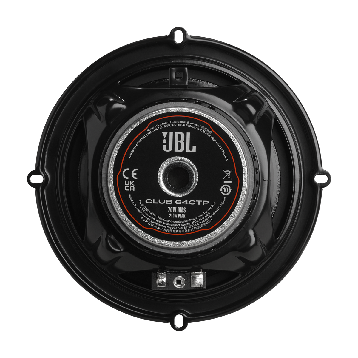 JBL CLUB 64CTP - 6.5 inch 2-Way Car Component Speakers with Tweeter Pod 420W