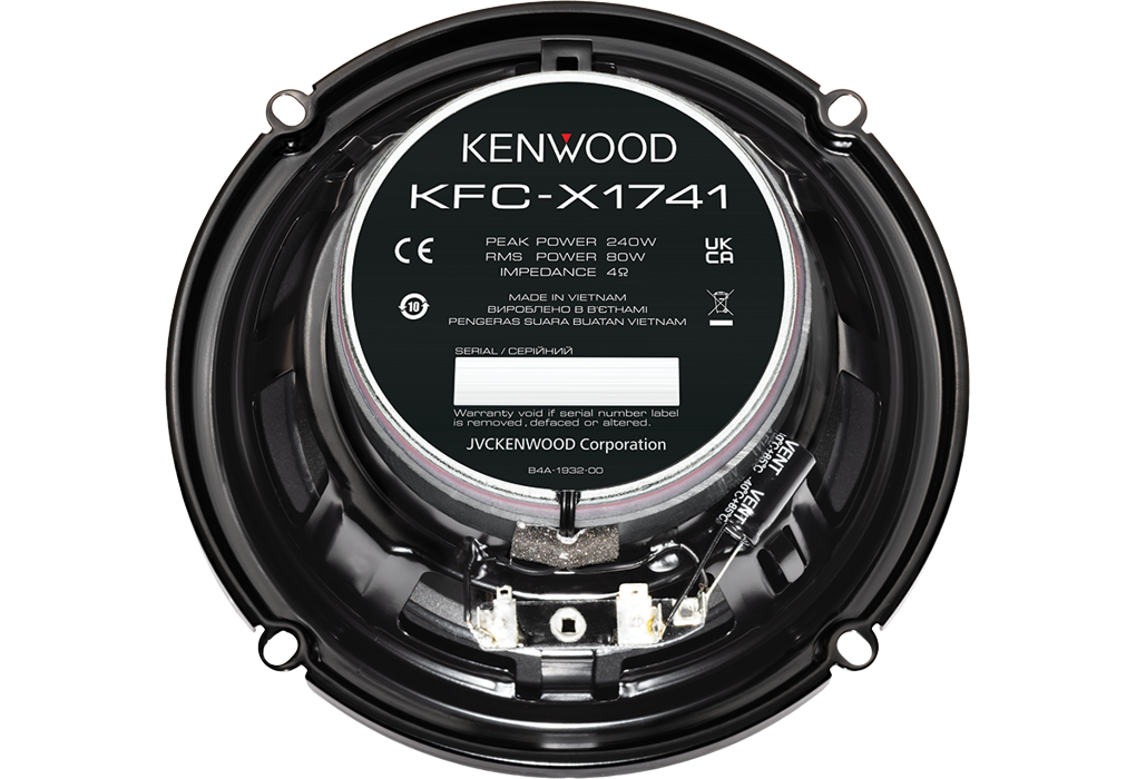 Kenwood KFC-X1741 - 17cm Bracket Mount 2-way High Grade X-Series Car Speaker 240W