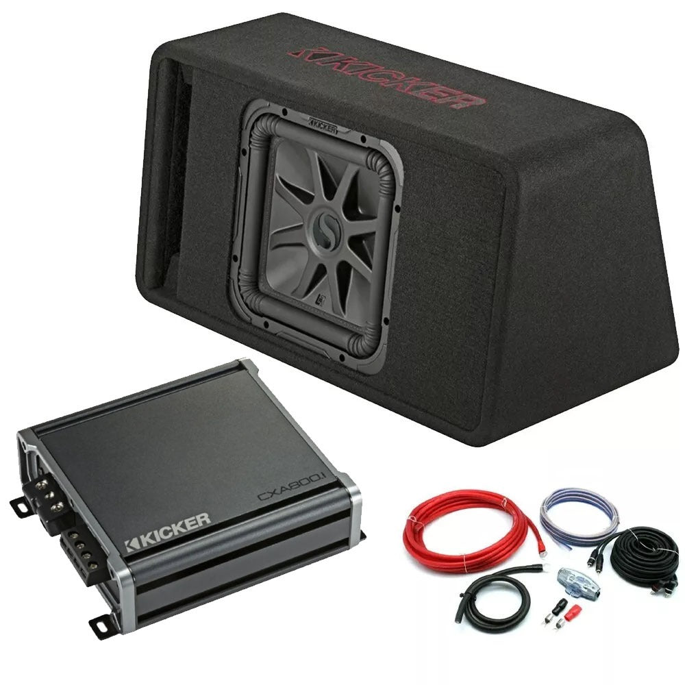 Kicker L7R 12" Ported Loaded Enclosure & Amplifier Package 600W RMS