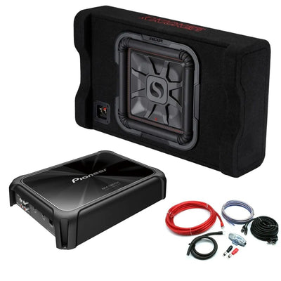 Kicker 12 inch L7T Down Firing Subwoofer Enclosure & GMD Amplifier Package