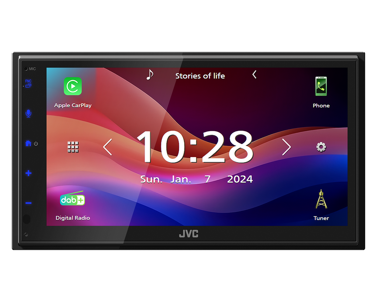 JVC KW-M695DBW 6.8' DAB+ Tuner Wireless CarPlay Android Auto Bluetooth Screen Mirroring Stereo