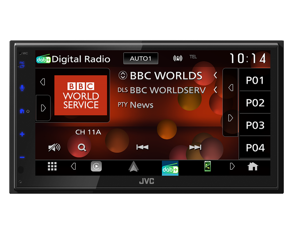 JVC KW-M695DBW 6.8' DAB+ Tuner Wireless CarPlay Android Auto Bluetooth Screen Mirroring Stereo