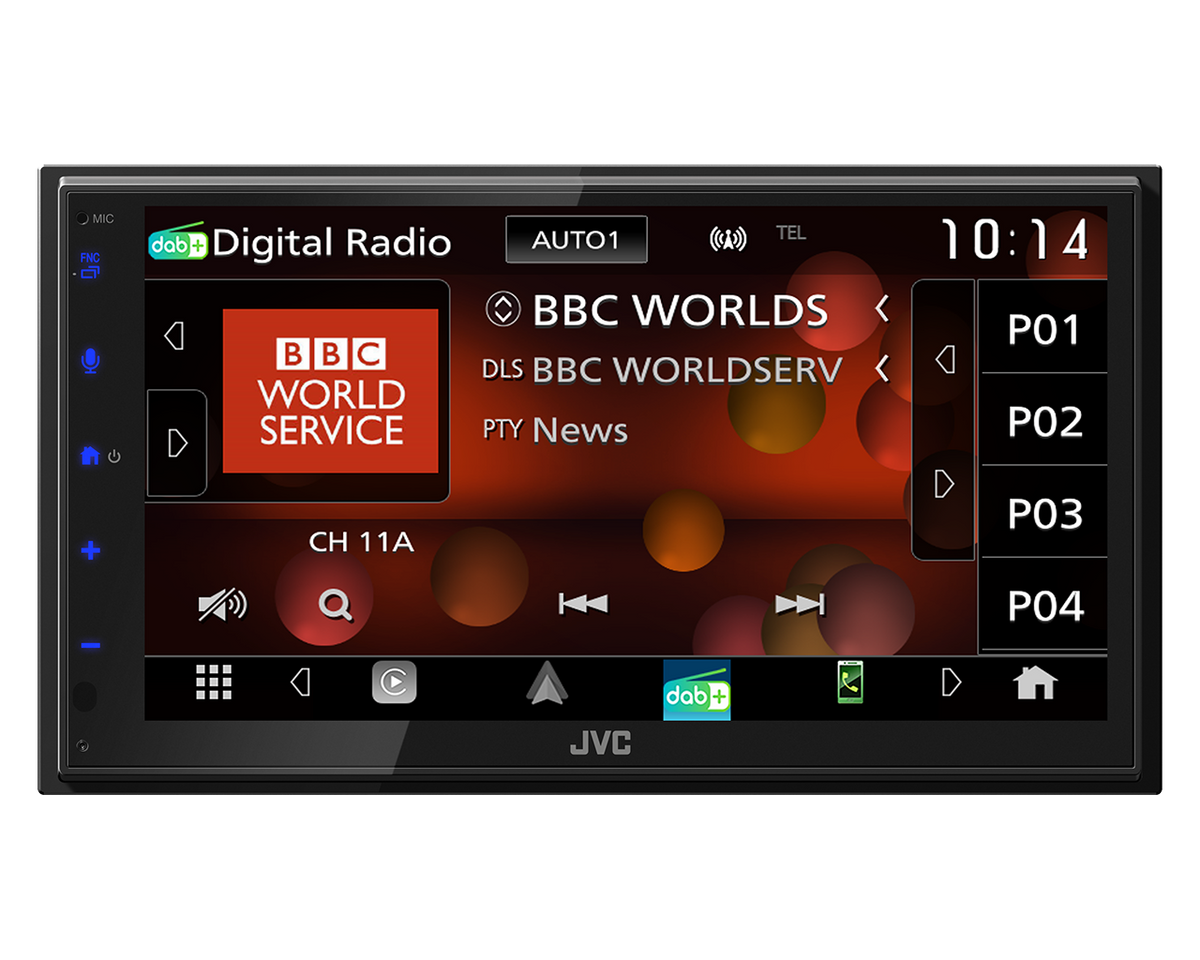 JVC KW-M695DBW 6.8' DAB+ Tuner Wireless CarPlay Android Auto Bluetooth Screen Mirroring Stereo