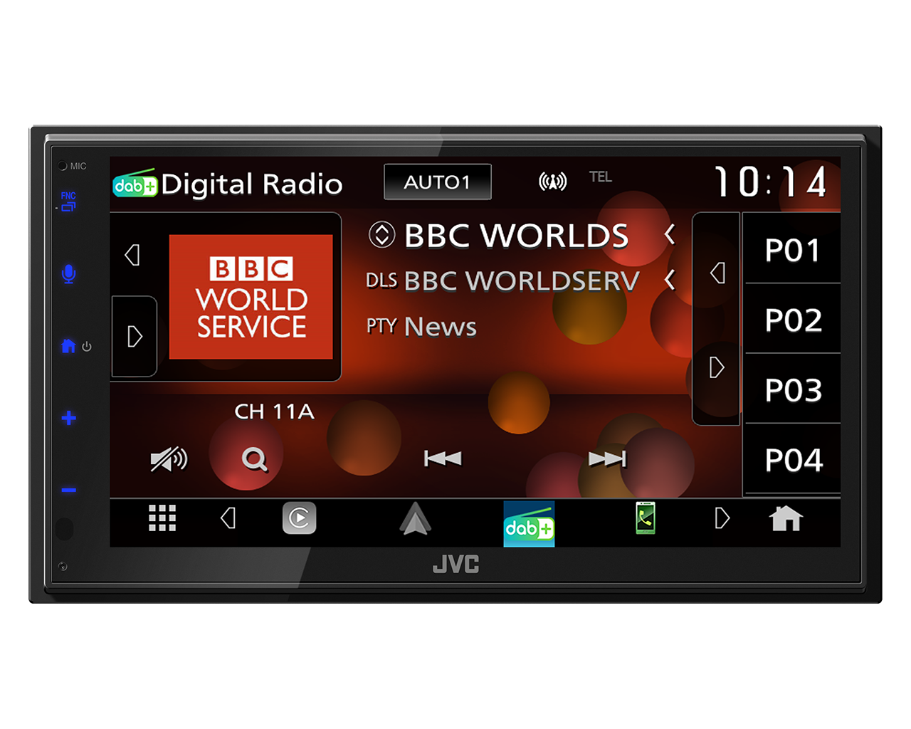 JVC KW-M695DBW 6.8' DAB+ Tuner Wireless CarPlay Android Auto Bluetooth Screen Mirroring Stereo