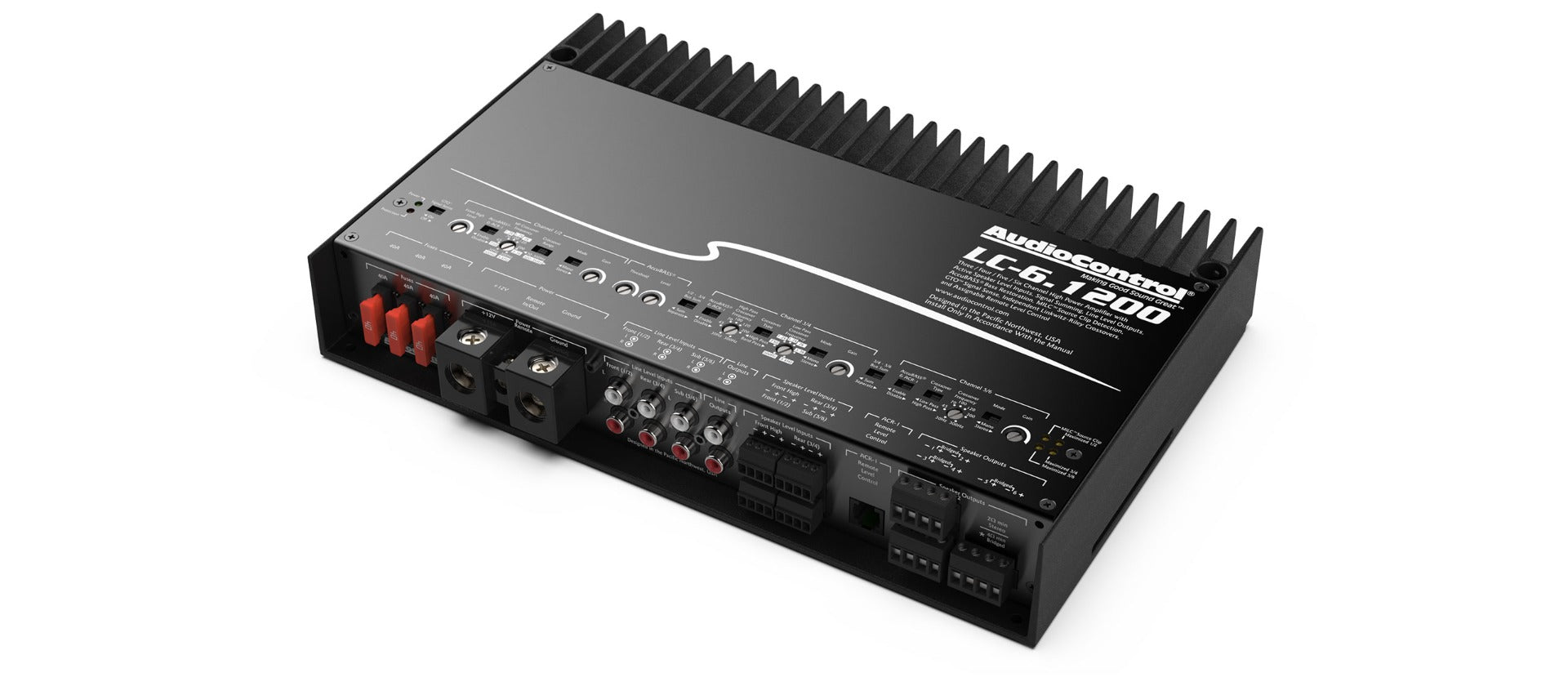 AudioControl LC6.1200 High-Power 6 Channel Amplifier with Accubass