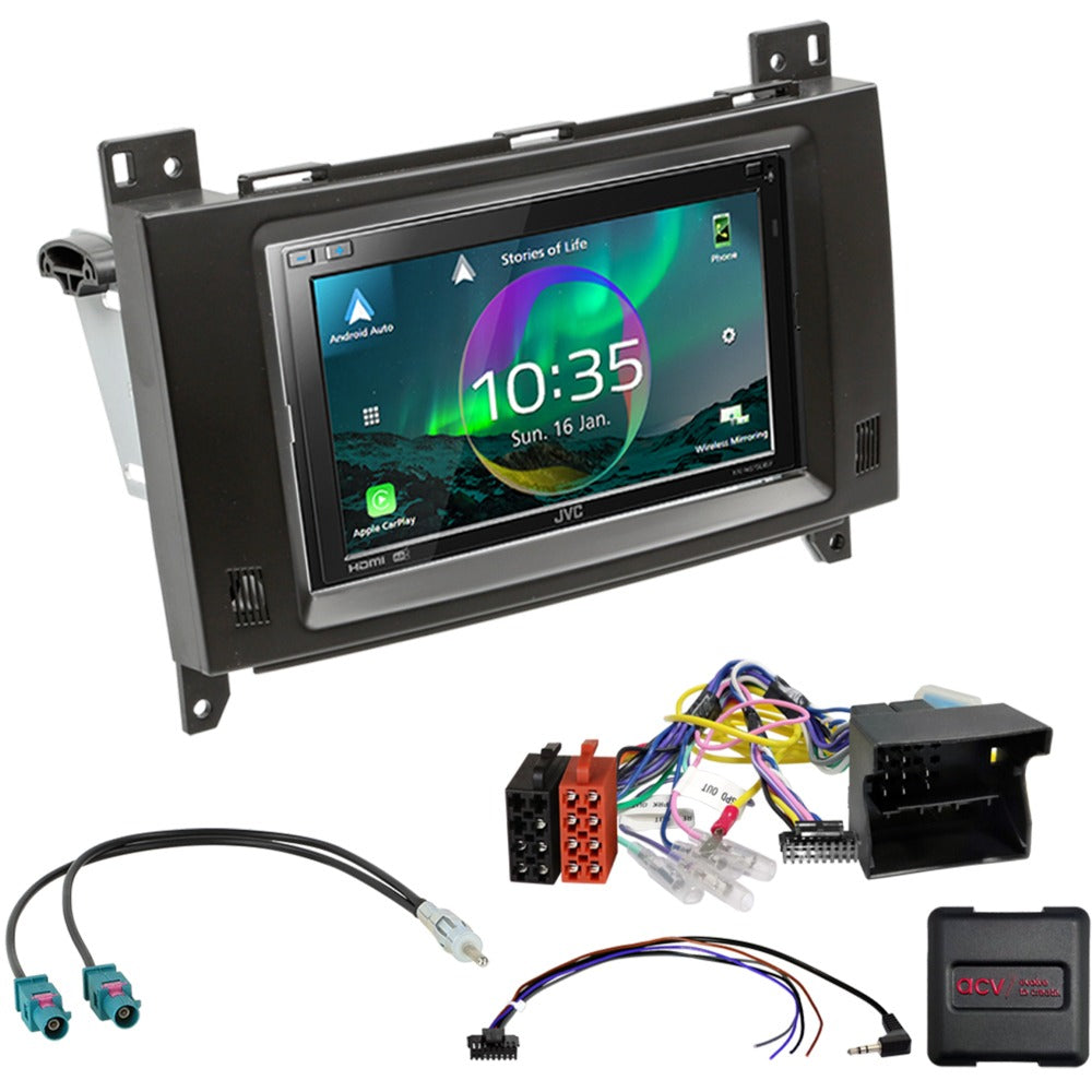 JVC KW-M875DBW - 6.8” Wireless CarPlay Android Stereo Upgrade for Mercedes Vito W447