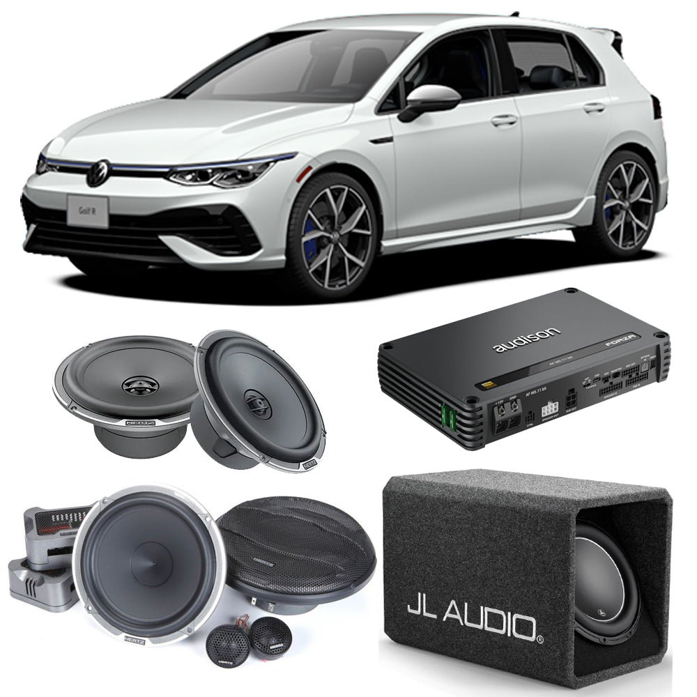 Bespoke Car Audio Upgrade Package for VW Golf Mk8 GTD GTI R