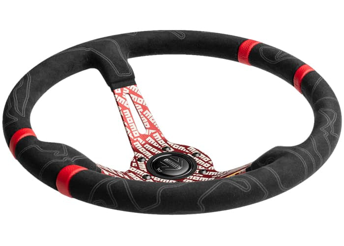 Momo Ultra Black - Red Insert Steering Wheel