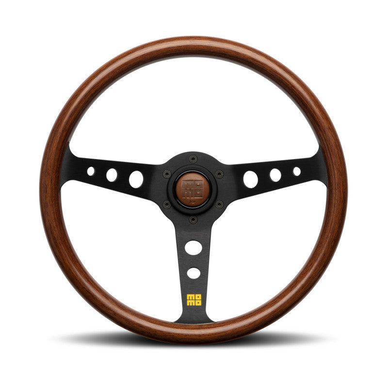 Momo Mod.07 Heritage Wood Steering Wheel with Black Spoke 350mm