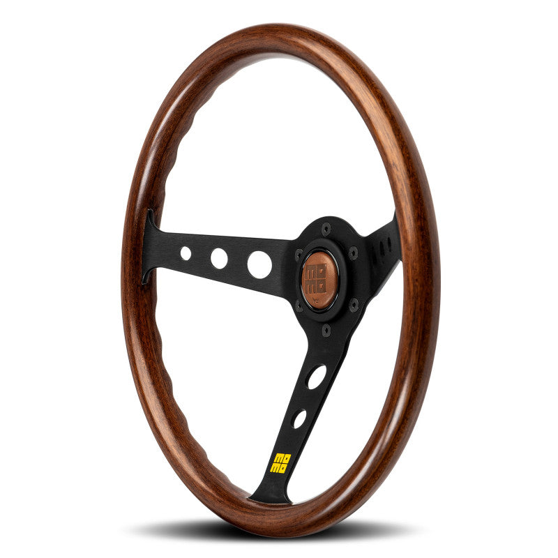 Momo Mod.07 Heritage Wood Steering Wheel with Black Spoke 350mm