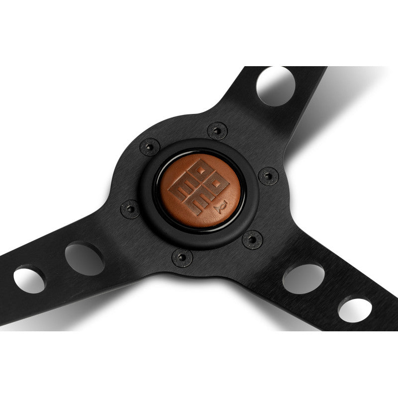Momo Mod.07 Heritage Wood Steering Wheel with Black Spoke 350mm