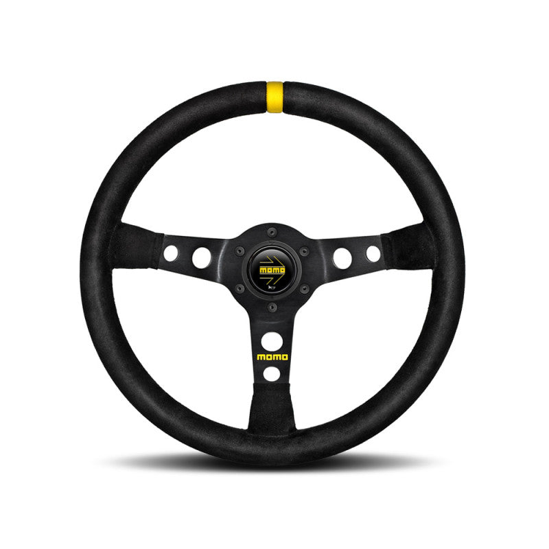 MOMO MOD.07 - Deep Dish with Yellow Leather Marker Steering Wheel