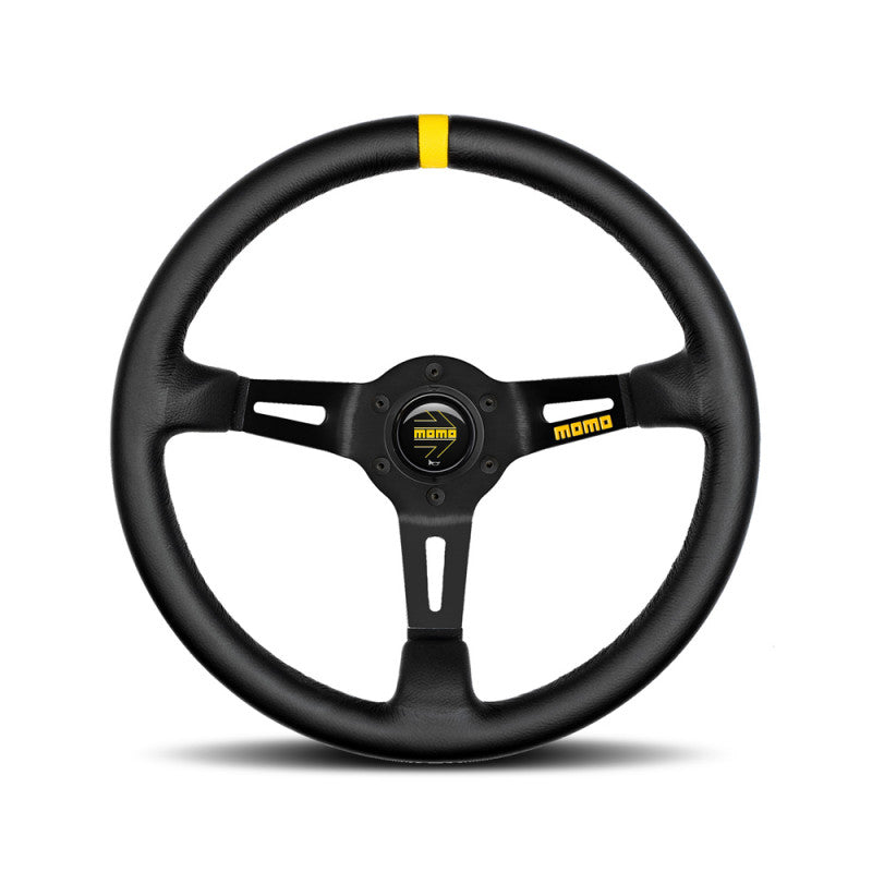 MOMO MOD.08 - Rally Style Black Leather or Suede Steering Wheel