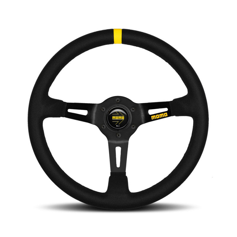 MOMO MOD.08 - Rally Style Black Leather or Suede Steering Wheel