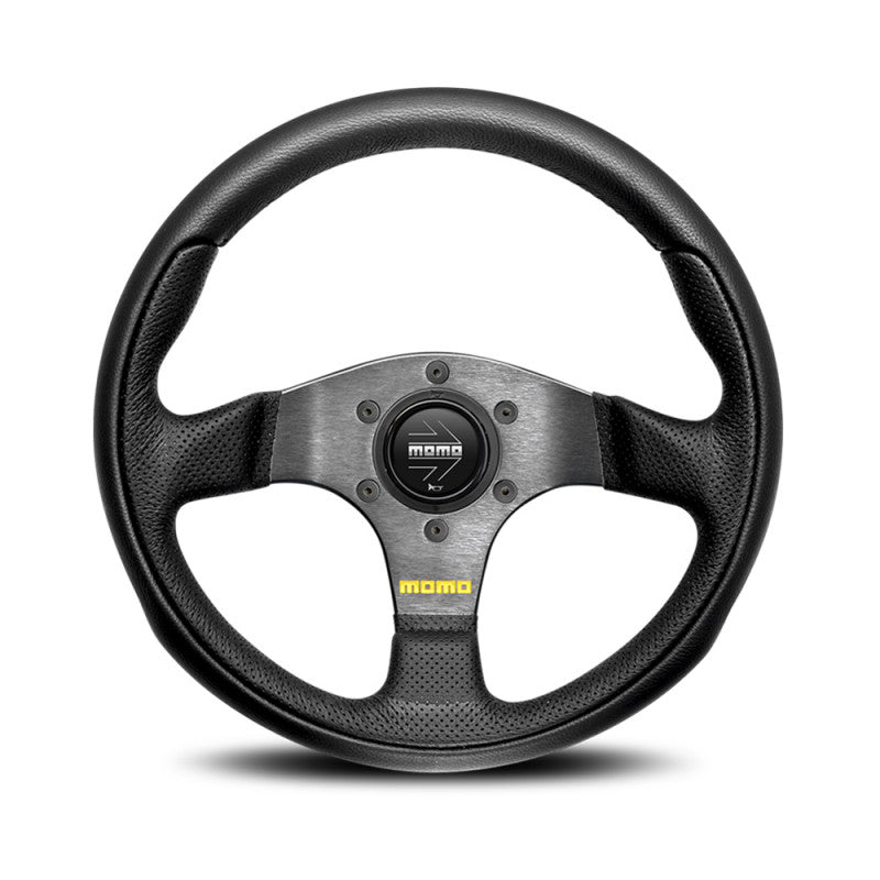 MOMO Team - Black Leather Steering Wheel
