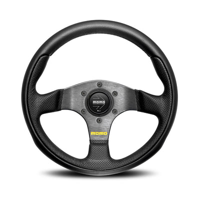 MOMO Team - Black Leather Steering Wheel
