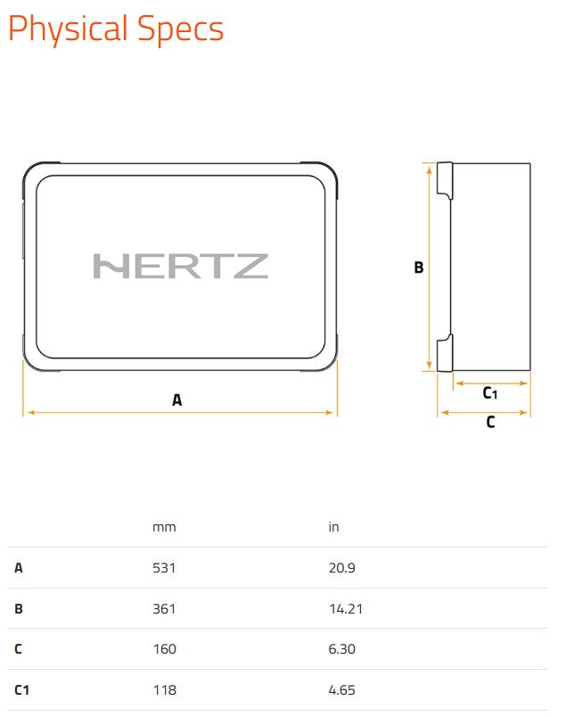 Hertz MPBX 250 S2 - 10" Utra-Shallow Sealed Subwoofer Enclosure 1000W (Passive)