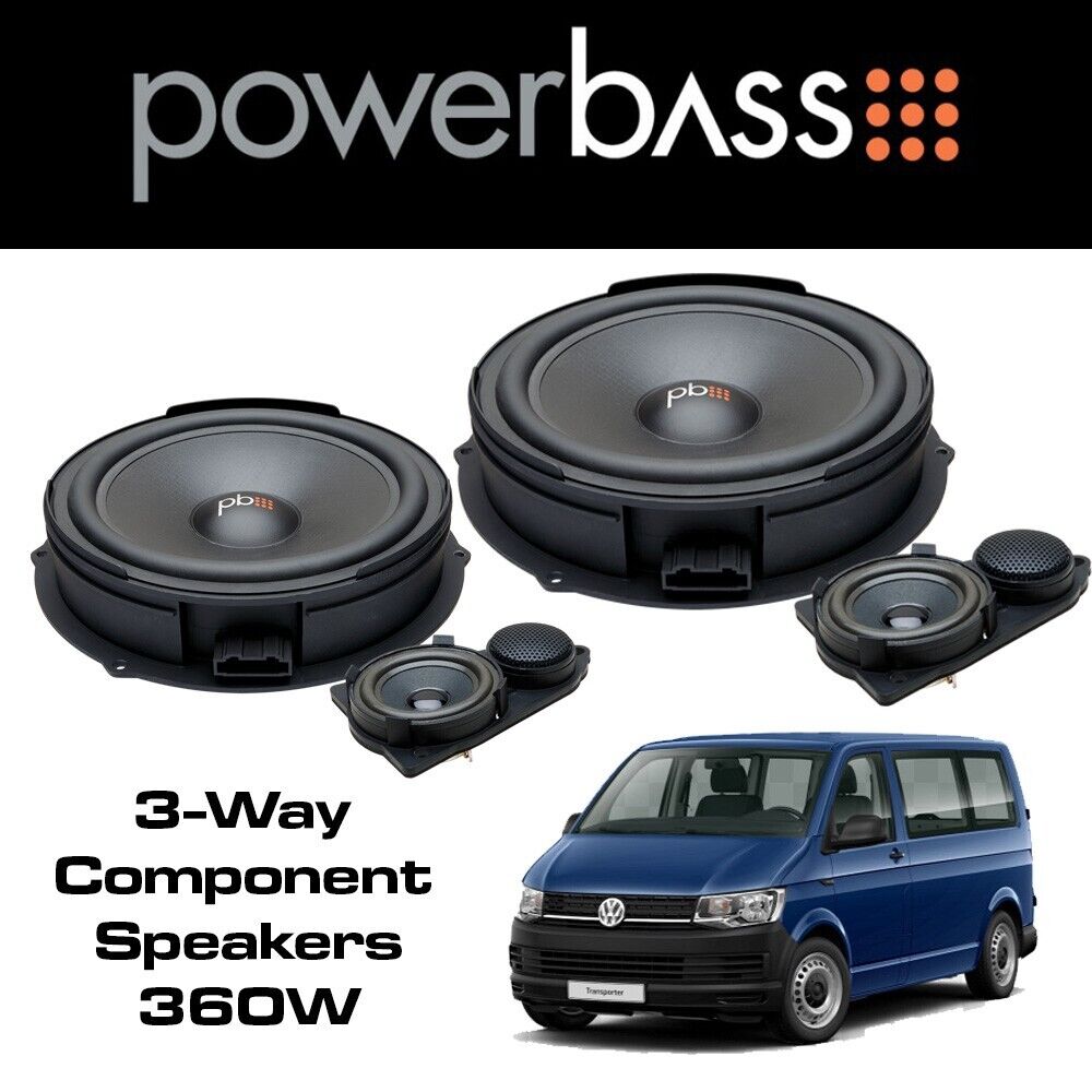 Powerbass OE83T5-VW 8 Inch 3-Way Component Speaker upgrade for VW Transporter T5 T5.1