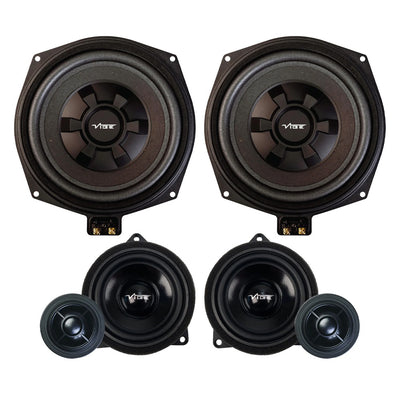 Vibe OPTISOUNDBMWFX-V0 - 4 inch 2-Way Component Speaker + 8 Inch Underseat Sub