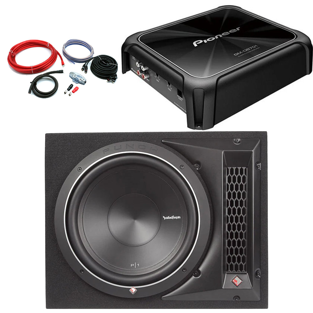 Rockford Fosgate P1 12" Loaded GMD Subwoofer & Amplifier Enclosure 500W