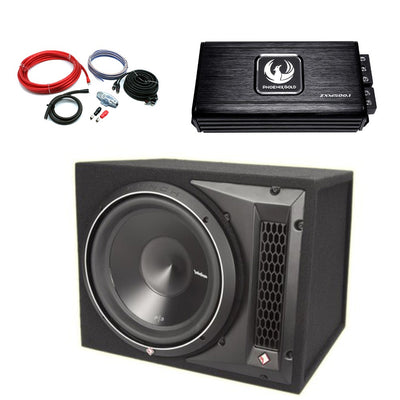Rockford Punch P3 Gold 12 Inch Loaded Enclosure Bass Package Deal 1200W