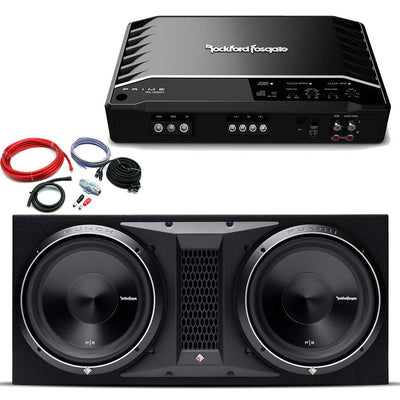 Rockford Punch P3 - Twin 12 Inch Loaded Enclosure Bass Package Deal 2400W