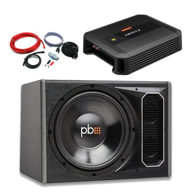 Powerbass - 12 Inch Vented Loaded Enclosure with Dieci Amplifier Package 550W