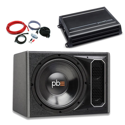 Powerbass - 12 Inch Vented Loaded Enclosure with Amplifier Package 550W