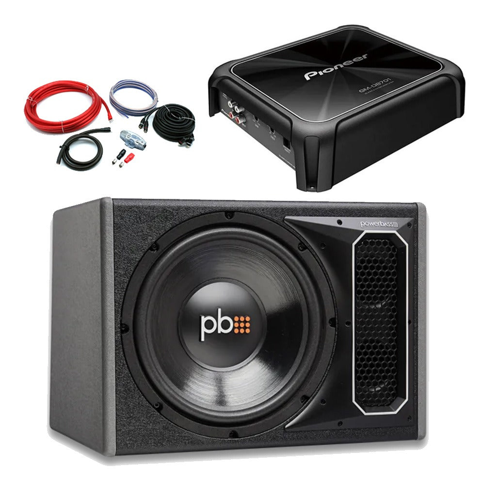 Powerbass - 12 Inch Vented Loaded Enclosure with GM-D Amplifier Package 550W