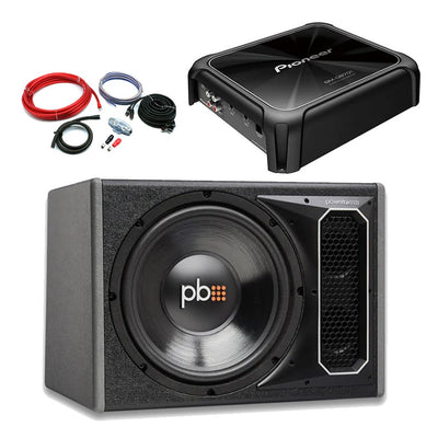Powerbass - 12 Inch Vented Loaded Enclosure with GM-D Amplifier Package 550W