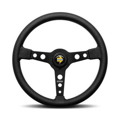 Momo Prototipo - Black Leather Black Spokes Steering Wheel