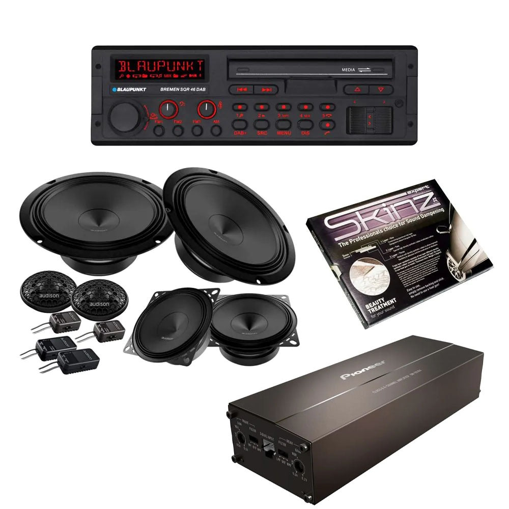 Blaupunkt Stereo & 3 Way Prima Component Speaker Amplified Upgrade for Mercedes SL R129