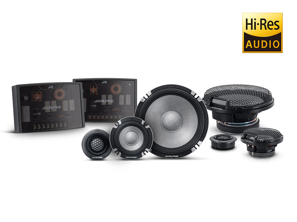 Alpine R2-S653 - 16.5cm 3-Way PRO Component Car Speakers 300 Watts