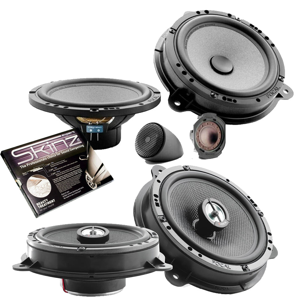 Focal - 2-Way Car Component Speakers & Rear Coaxial Speaker For Nissan X Trail Qashqai Juke