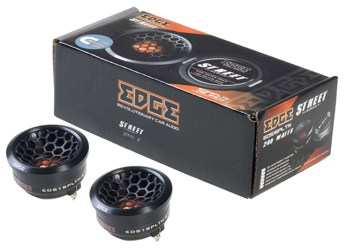 Edge EDS1SPLTN-E1 - 1.9" Silk Dome Car SPL Tweeter 240W Total Power - PAIR
