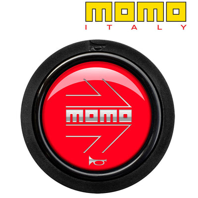 MOMO Horn Button 2 Contact - Arrow Gloss Red
