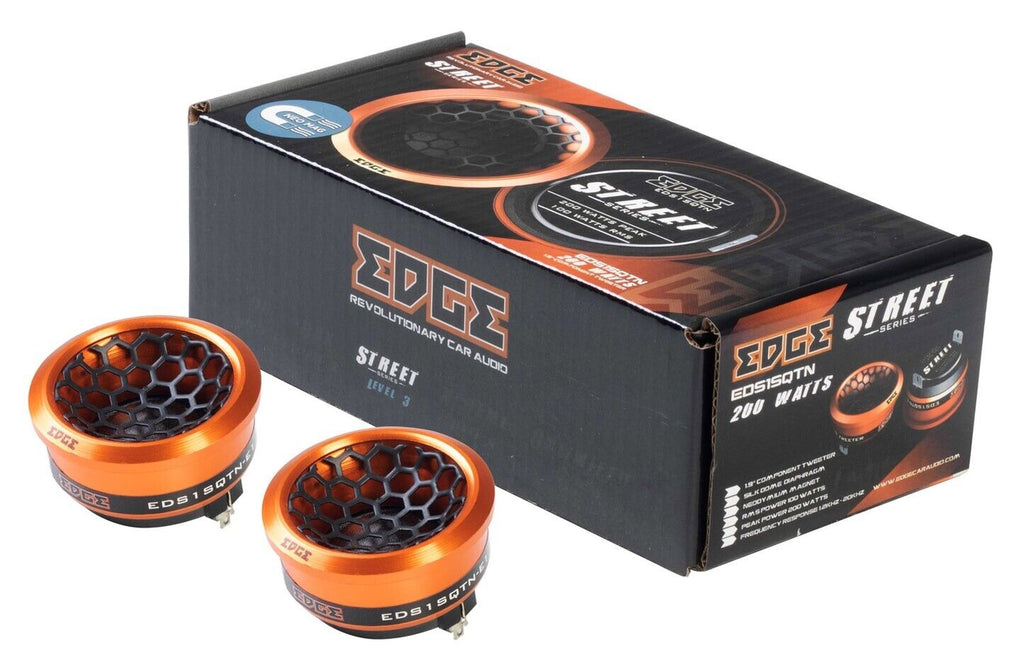 Edge EDS1SQTN-E1 - 1.9" Silk Dome Car SPL Tweeter 200W Total Power - PAIR