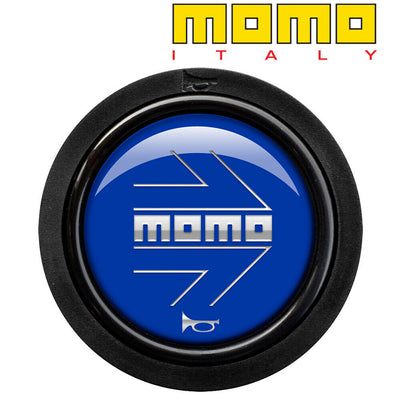 MOMO Horn Button 2 Contact - Arrow Gloss Blue