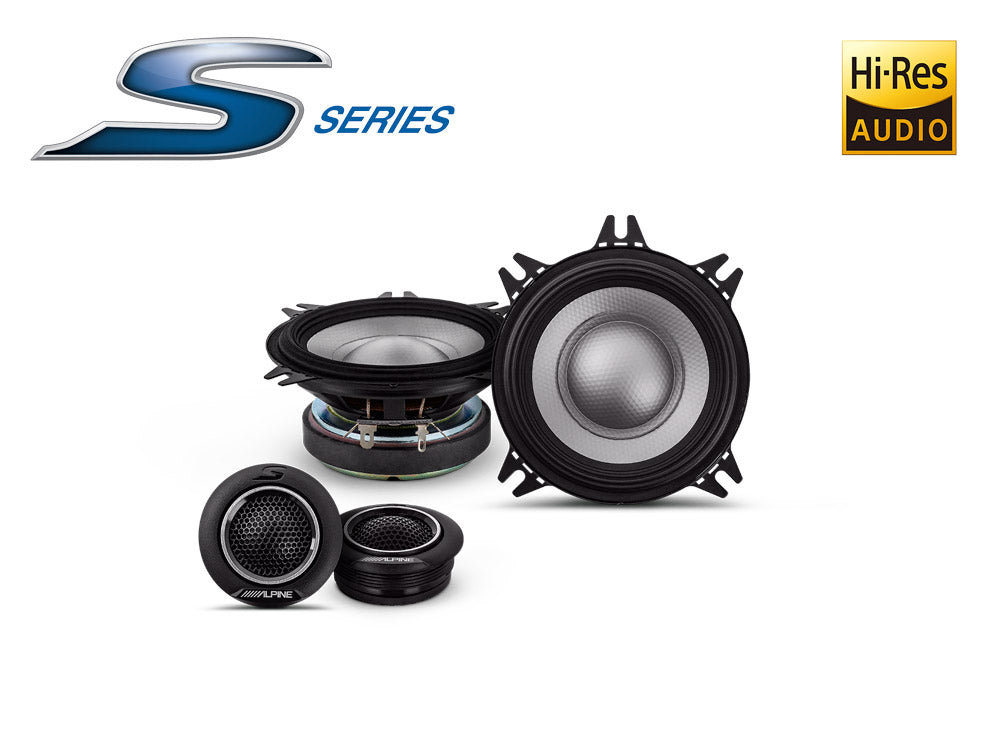Alpine S2-S40C - S-Series 4" 2-Way Component Car Speakers 140 Watts