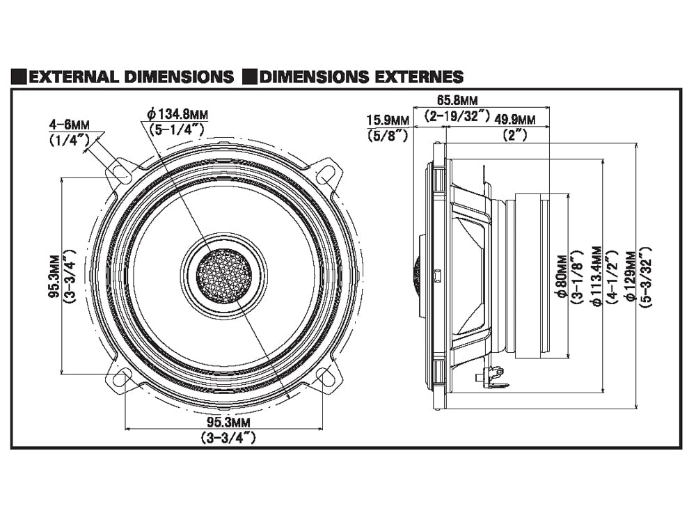 Alpine S2-S50 - S-Series 5.25" 2-Way Coaxial Car Speakers 170 Watts
