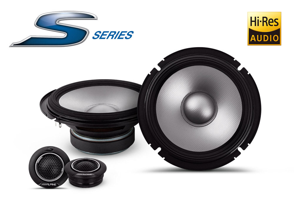 Alpine S2-S65C - S-Series 6.5" 2-Way Car Component Speakers 240 Watts
