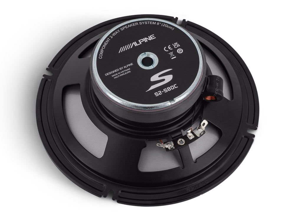 Alpine S2-S80C - S-Series 8" 2-Way Car Component Speakers 260 Watts