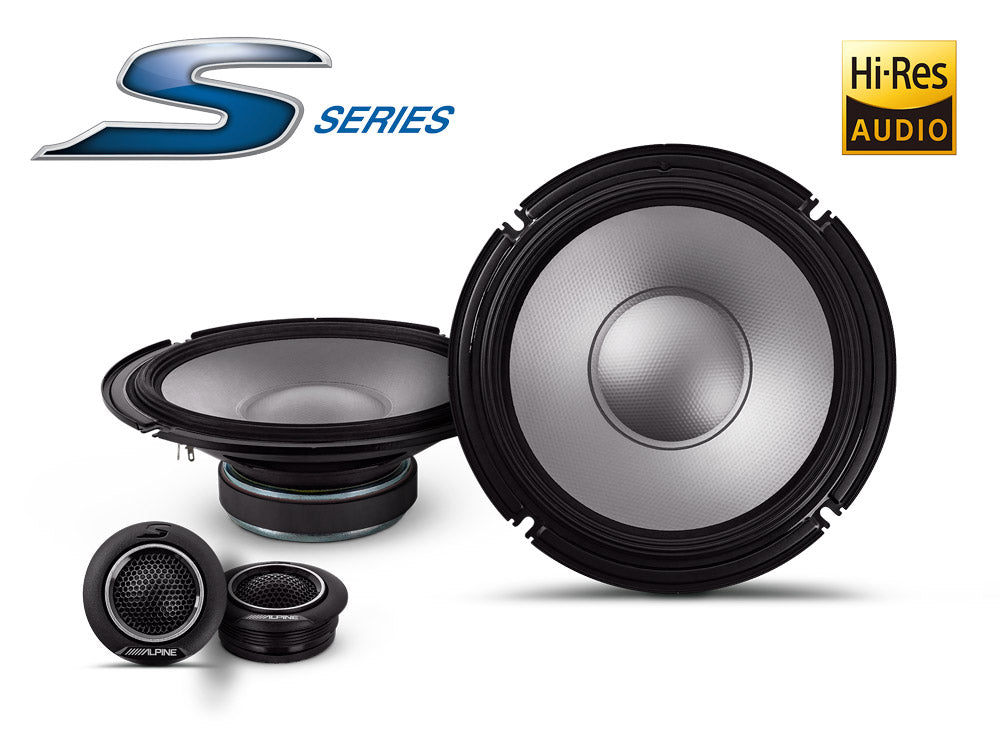 Alpine S2-S80C - S-Series 8" 2-Way Car Component Speakers 260 Watts