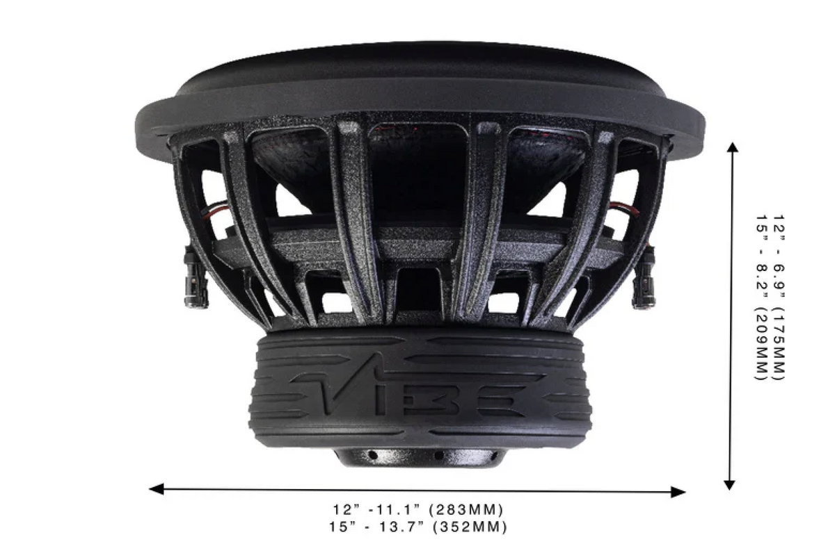Vibe BD12D2-V4 - 12" BLACKDEATH Bass Car Subwoofer Dual 2 Ohm 4500W