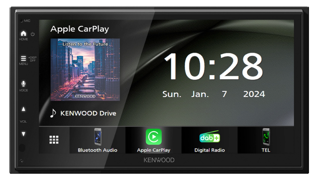 Kenwood DMX5023DABS - 6.8” Wired CarPlay Android Auto Mirroring DAB Screen