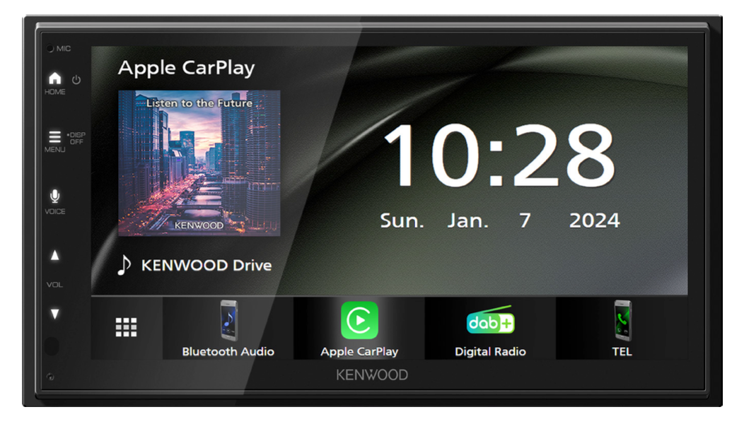 Kenwood DMX5023DABS - 6.8” Wired CarPlay Android Auto Mirroring DAB Screen