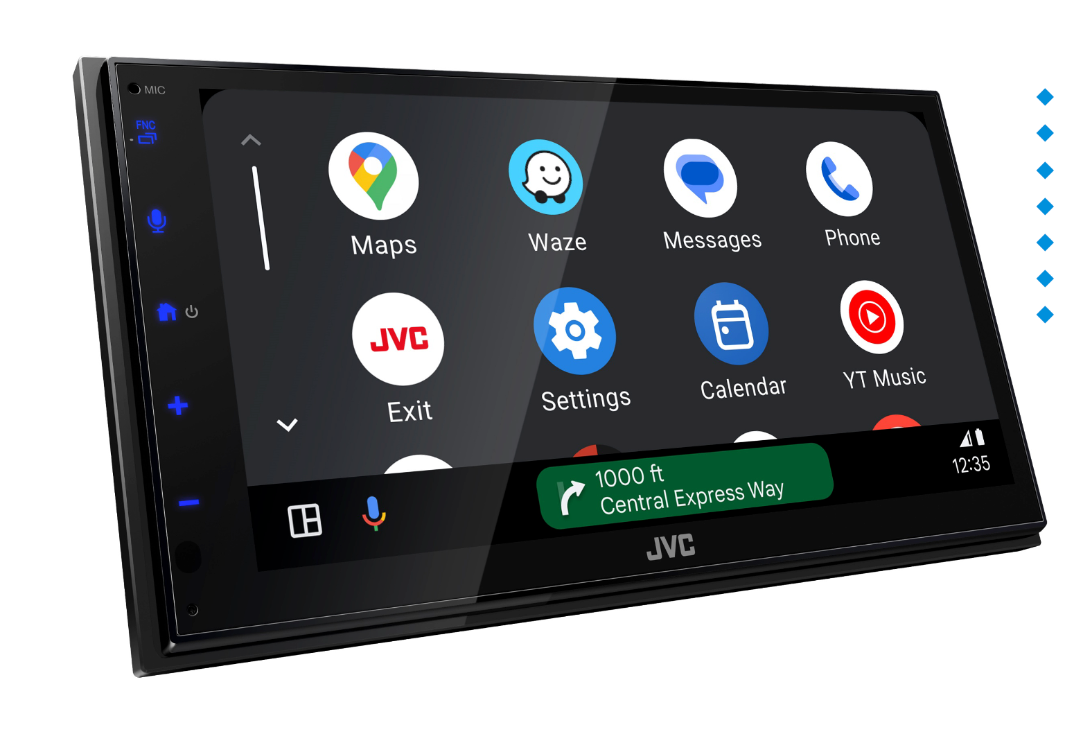 JVC KW-M595DBT - 6.8” Wired CarPlay Android Auto Mirroring DAB+ Radio Screen